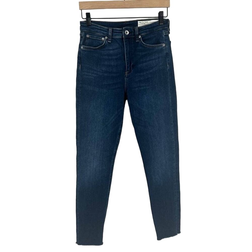 RAG & BONE Womens Nina High Rise Skinny Jeans Jasper‎ Blue Size 27